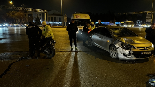Kayseri'de motosiklet ile otomobil çarpıştı: 1 yaralı