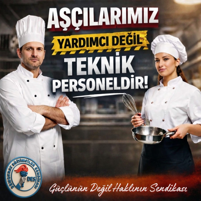 Çelebi; "Aşçılarımız yardımcı değil, teknik personeldir"