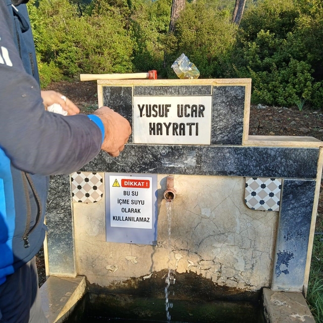 Datça'daki beş çeşmeye "Su içilemez" uyarısı