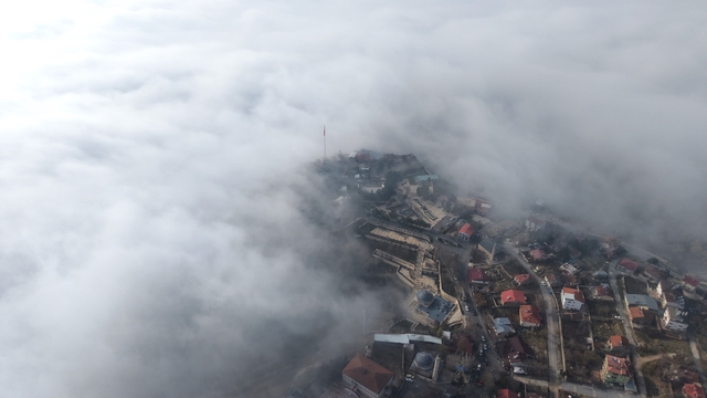 Sis perdesi altındaki Elazığ drone ile görüntülendi