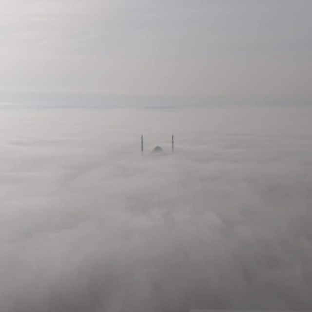 Batman'da yoğun sis; manzara dronla görüntülendi
