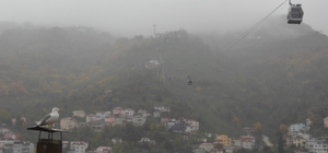 Ordu'nun 'seyir terasında' sis güzelliği