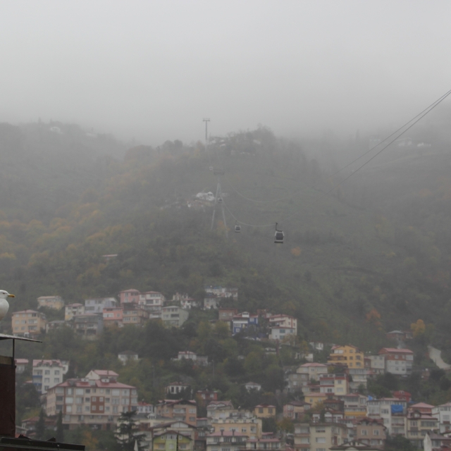 Ordu'nun 'seyir terasında' sis güzelliği