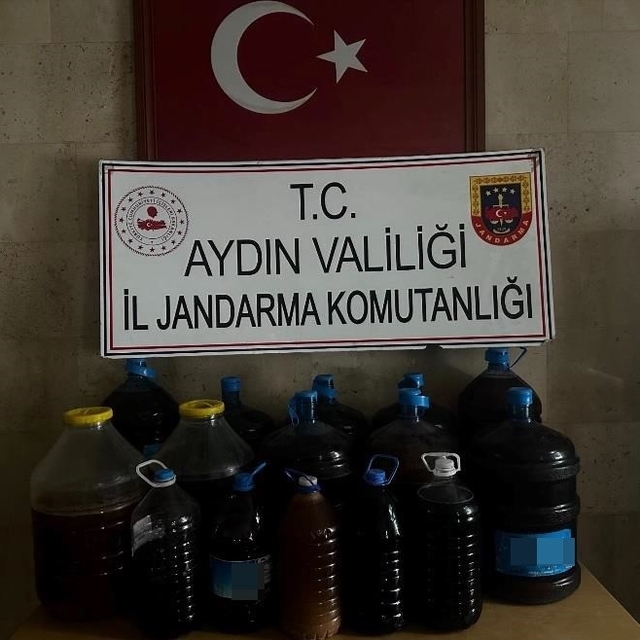 Germencik'te 202 litre kaçak alkol ele geçirildi