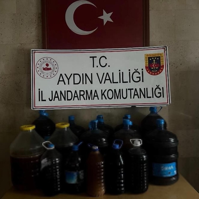 Aydın'da 202 litre sahte içki ele geçirildi
