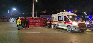 Otomobille çarpışan ambulans devrildi: 3 sağlık çalışanı yaralandı