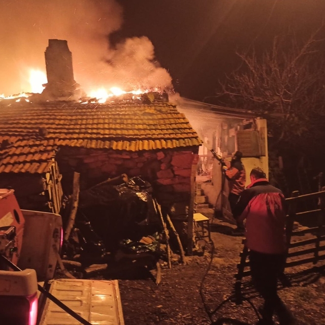 Sobadan çıkan ev yangınında 1 kişi yaralandı