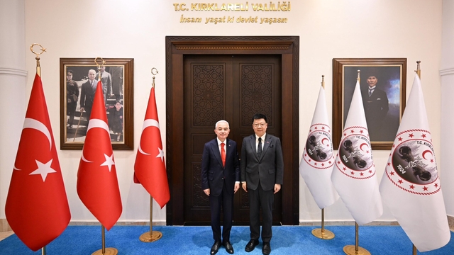 Çin Halk Cumhuriyeti İstanbul Başkonsolosu Xiaodong, Kırklareli Valisi Turan'ı ziyaret etti