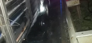 Seyir halindeki çekici alev aldı