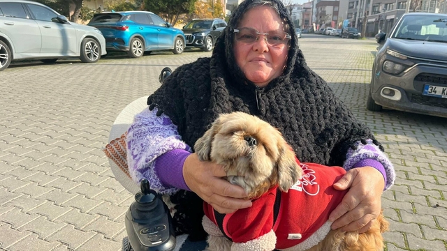 Yürüme yetisi sonrası eşini de kaybetti; can dostu 'Fıstık' ile hayata tutundu