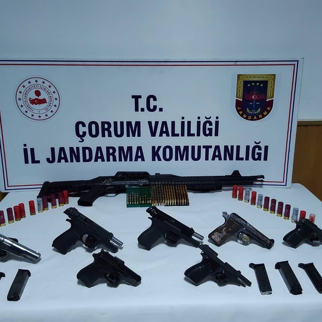 Çorum'da kaçak silah operasyonu
