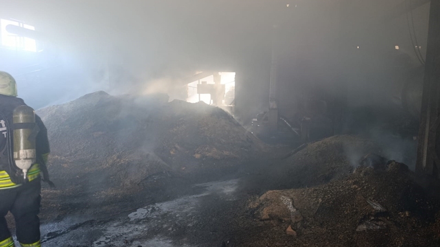 Vize'de palet fabrikasının deposunda yangın