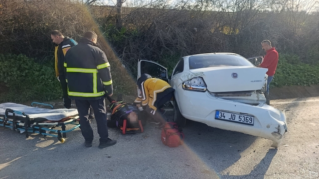 Pınarhisar'da trafik kazası: 2 yaralı