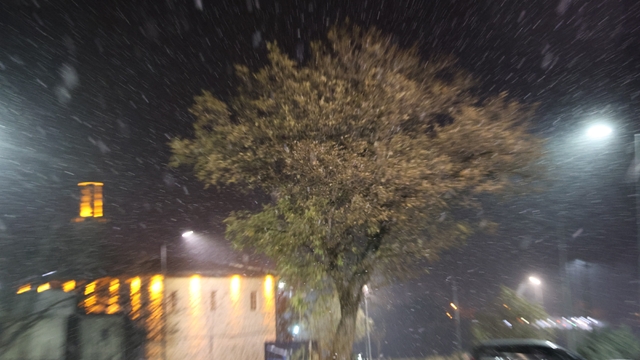 Harput'ta kar yağışı başladı