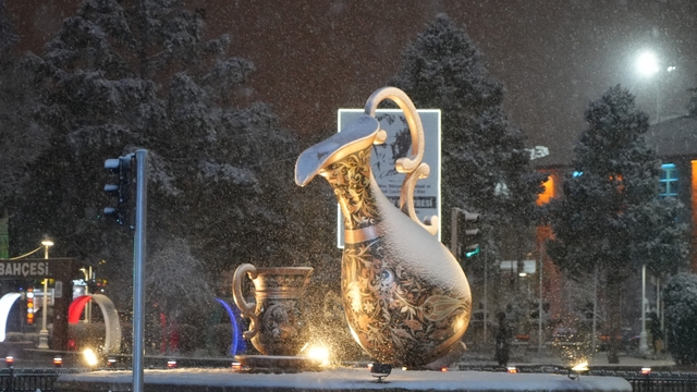 Erzincan'da kar yağışı