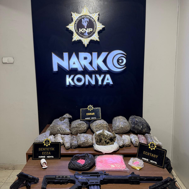 Konya'da uyuşturucu operasyonları: 110 tutuklama