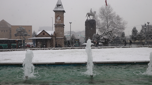 Kayseri'de kar yağışı