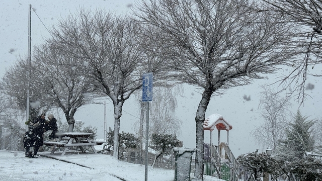 Ordu'nun seyir terası Boztepe beyaza büründü