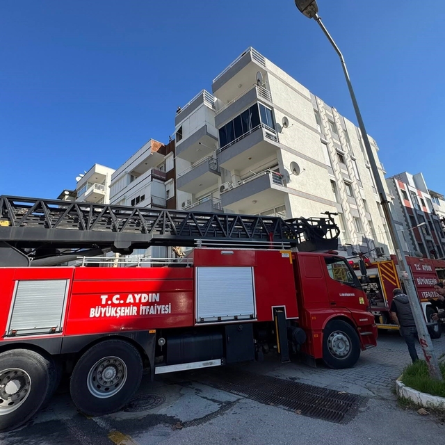 Söke'de evin aspiratöründen çıkan yangın korkuttu