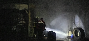 Burdur'da oto yıkamacıda yangın