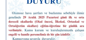 Kırşehir'de eğitime kar engeli