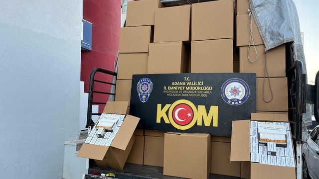 Adana'da 11 milyon 650 bin makaron ele geçirildi