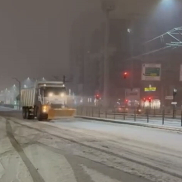 Gaziantep Büyükşehir, kar yağışına karşı tam kadro sahada