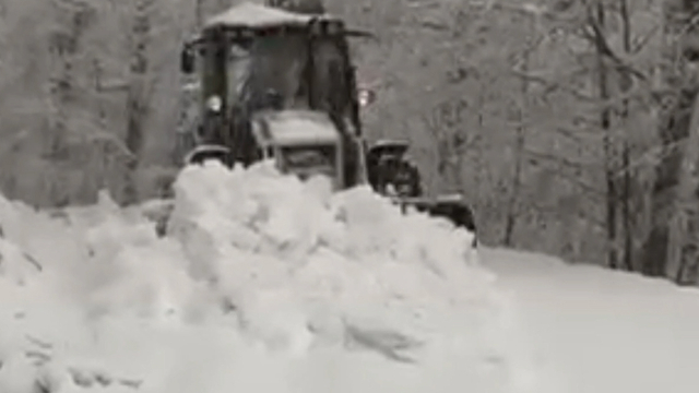 Düzce'de 37 köy yolu, kardan kapandı