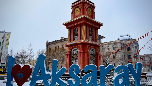Aksaray'da kar etkili oldu