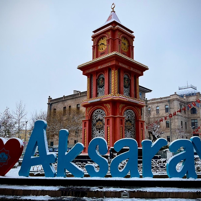 Aksaray'da kar etkili oldu
