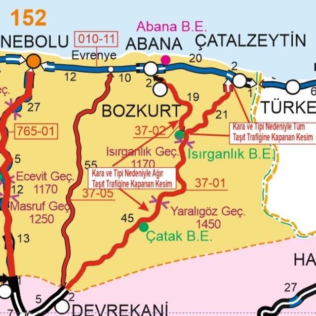 Çatalzeytin'e ulaşımın sağlandığı yol trafiğe kapatıldı