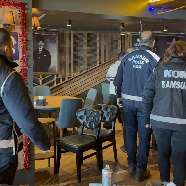 Samsun'da polis yılbaşı öncesi sahte ve kaçak içki denetimi yaptı