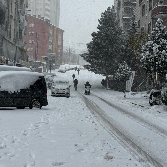 Mardin'de kar yağışı etkili oldu