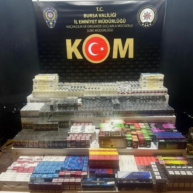 Bursa'da sigara kaçakçılığı operasyonunda 2 şüpheli yakalandı