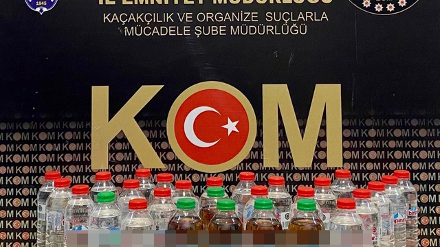 Kars'ta sahte içki operasyonunda 13 şüpheli yakalandı