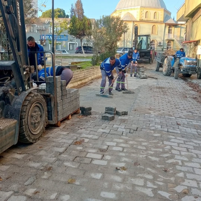 Germencik'te bozulan zeminler onarıldı