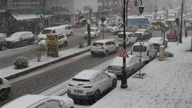 Cizre'de kar yağışı etkili oldu