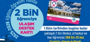 Büyükşehirin ulaşım desteğinden 2 bin öğrenci faydalanıyor
