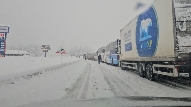 Zonguldak-Ankara yolunda trafik kilitlendi
