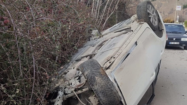 Otomobil takla attı: 1 yaralı