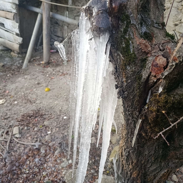 Adana'da buz sarkıtları oluştu