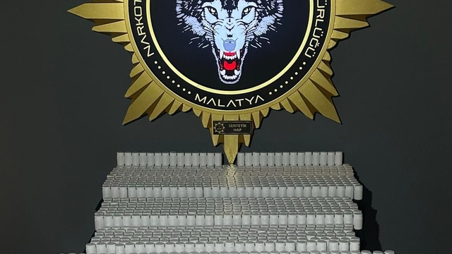 Malatya'da 75 bin 376 sentetik uyuşturucu hap ele geçirildi