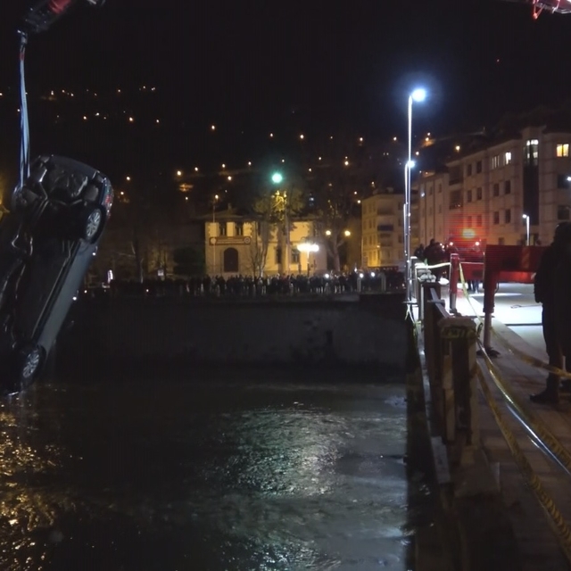 Otomobil, Yeşilırmak'a uçtu; 1 ölü, 1 yaralı