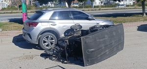 Üç tekerlekli motorlu bisiklet Otomobille çarpıştı: 1 yaralı