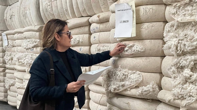 Söke'den yurt dışına gidecek ham pamuklar denetlendi