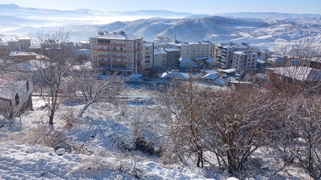 Kulp'ta tüm sokaklar buz tuttu, araçlar yola çıkamadı