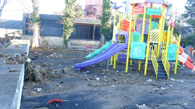 Giresun'un Tirebolu ilçesinde fırtına hasara yol açtı