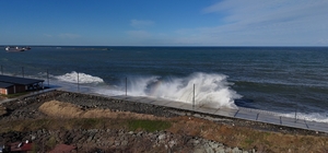 Karadeniz'de dalgalar havadan görüntülendi