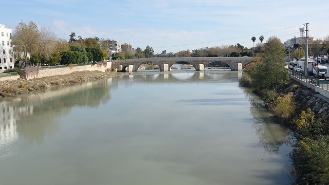 Mersin'de Göksu Nehri'nin rengi koyulaştı