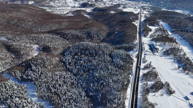Bolu Dağı'nda kar kesildi, ulaşım normale döndü (2)